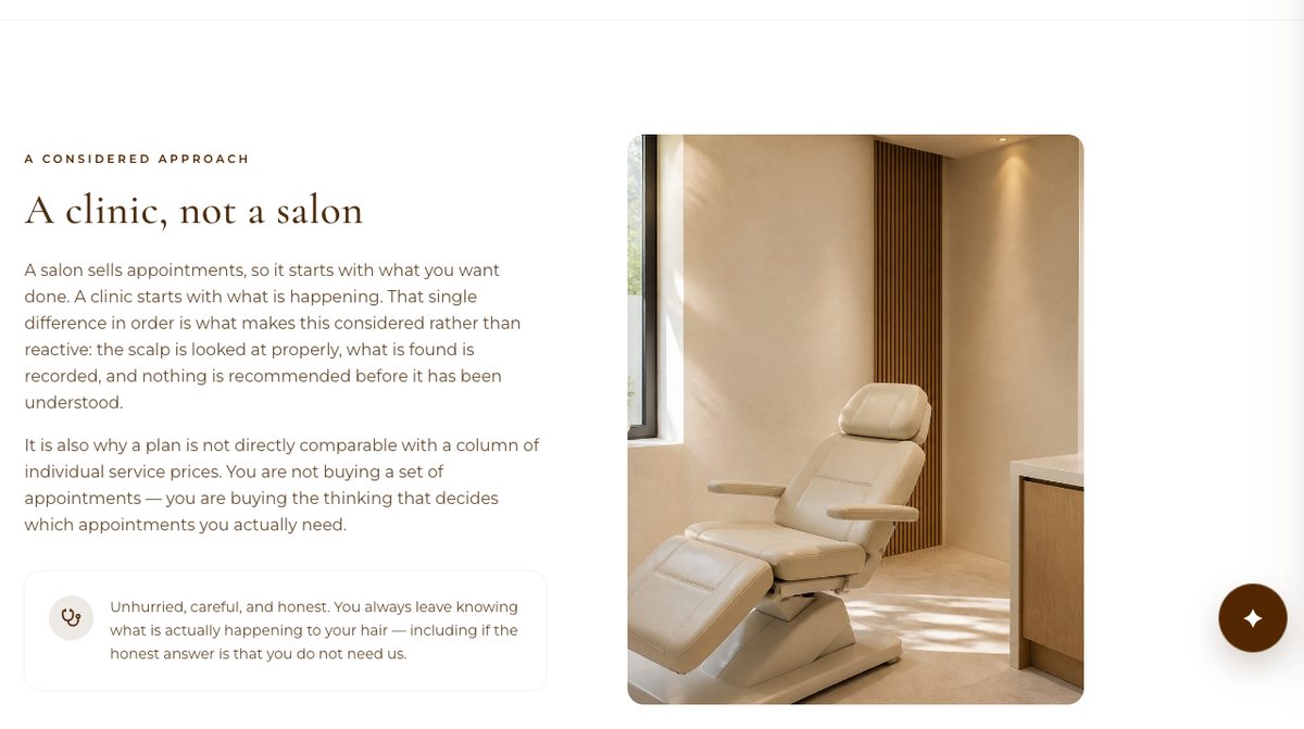 The only picture on this page now is an AI image of a treatment room.