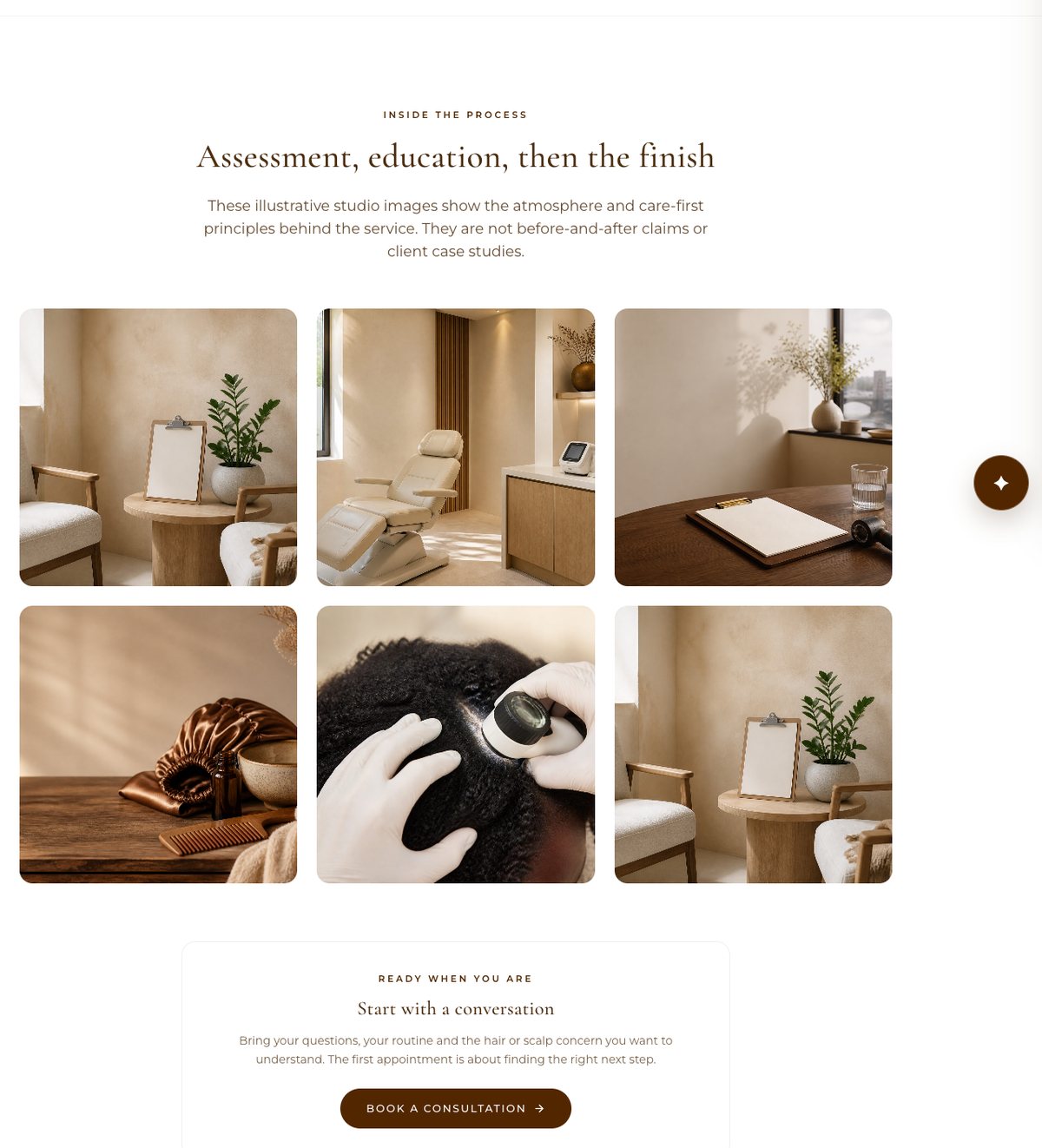 The six pictures above it are AI illustrations, not your work.