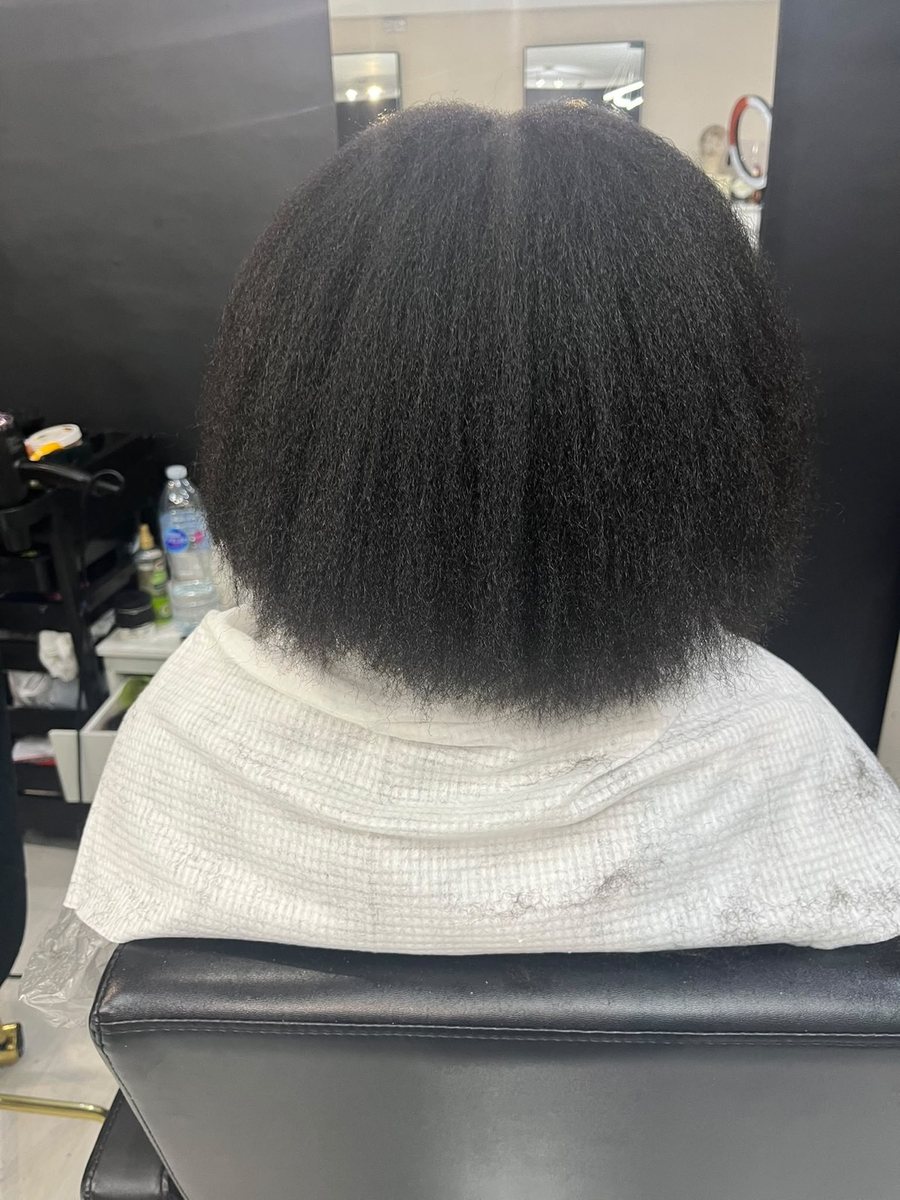 Afro, from behind